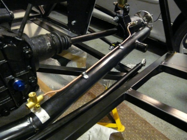 First Brake line Fitted